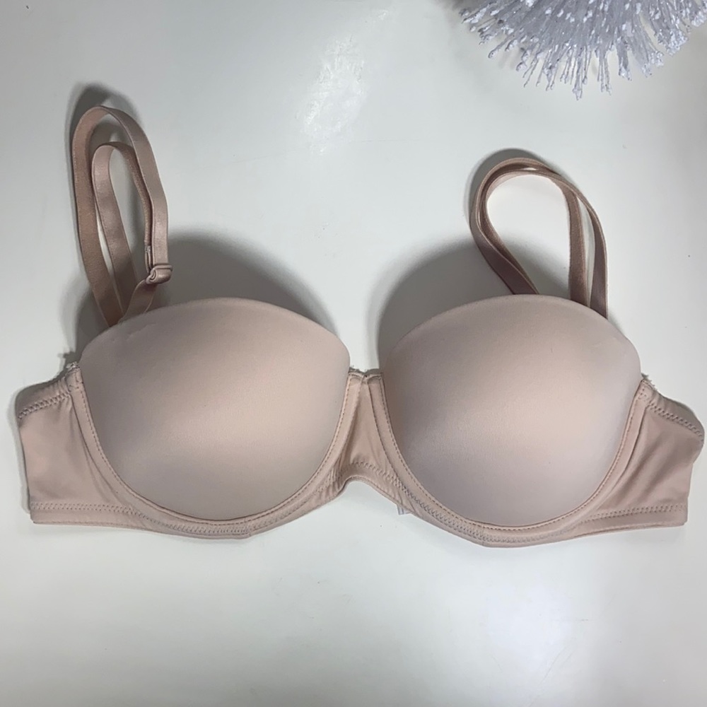 Victoria’s Secret PINK wear everywhere multi-way push up bra 32c nude